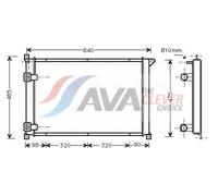 AVA Coolant Radiator RTA2257 for Opel Movano (1999) 2.5