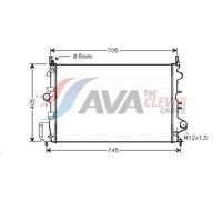 PRASCO OLA2462 Engine radiator