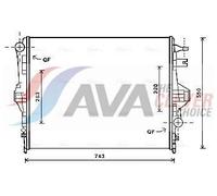 AVA Coolant Radiator VNA2316 for VW TOUAREG (2010) 3.6 FSI/FSI BLUEMOTION etc
