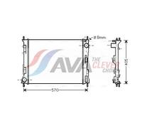 Engine Cooling Radiator Fits Renault Wind Twingo 2 AVA Clever Choice RTA2374