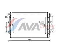 AVA Coolant Radiator VNA2324 for VW TIGUAN (2008) 1.4 TSI/TSI BLUEMOTION etc