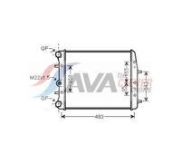 AVA Coolant Radiator SAA2005 for SEAT CORDOBA (2003) 1.2 etc