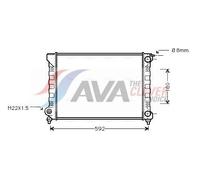 Prasco Engine Radiator VNA2045 for SEAT Toledo (1991) 1.6 / 1.9 TDi