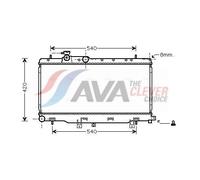 AVA Coolant Radiator SUA2050 for Subaru Impreza WRX Estate/Wagon Plus (2001) 2.0