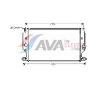 AVA Coolant Radiator TO2402 for TOYOTA AURIS (2007) AURIS 2.2 D4D etc