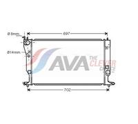 AVA Coolant Radiator TO2399 for Toyota Avensis (2003) 2.2 D4D