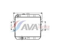 AVA Coolant Radiator TO2292 for TOYOTA HILUX MK VI (1995) HILUX 2.4 TD etc