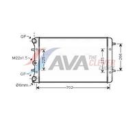 AVA Coolant Radiator VNA2174 for VW NEW BEETLE (1998) 2.5 etc