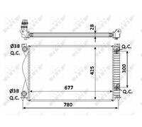 ENGINE COOLING RADIATOR NRF OE QUALITY REPLACEMENT 58234