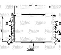 Engine Cooling Radiator VALEO Fits VAUXHALL Astra L35 Zafira M75 1.3-1.9L 03-