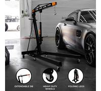 Engine Crane 1 Tonne Ton Hydraulic Handle Folding Hoist Lift Jack Stand Workshop