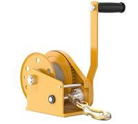 engine crane 1200lb Manual Hand Crank Winch Self-Locking Gear Heavy Duty Pulling Hoist For Boat Trailer Cargo Tow Strap Cable Hoist with Hook(Bearing type 10m)