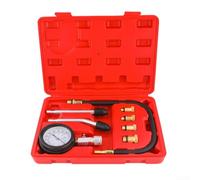 Engine Cylinder Compression Tester Kit, Pressure Tester Compression Test Gauge Kit Fits for Cars Trucks Motorcycles Lawn Mowers