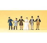 Engine Driver, Stoker & Passengers 1847 (6) figure set Preiser 12046