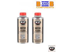 ENGINE FLUSH x 2 K2 MOTOR FLUSH CLEANS ENGINE OIL FLUSHING ADDITIVE A3029