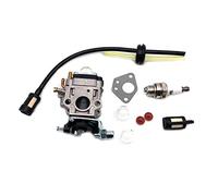 Engine For 43cc 49cc 52cc 15mm Brushcutter Carburetor Kit Brush Cutter with Seal Hose Spark Plug Petrol Filter Accessories Parts Carburetor Carb(9PCS)