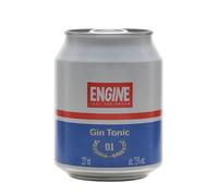 Engine Italian Gin & Tonic | 1 x 237ml Can | Ready to Drink | 7.5% vol | Juniper Hints with Floral Note of Roses and Balsamic Note of Sage and Lemon mixed with Refreshing Tonic | Vegan & Gluten Free