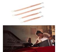 Engine Ground Strap Copper Cable Kit 4pcs with 5/16 in Ring Terminal for Car Truck Electrical Systems, Extended Length with Superior Conductivity