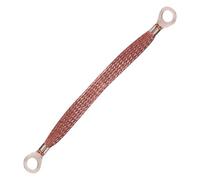 Engine Grounding Band - Ground Tape, Flat Ring Terminals, Flexible, Flat, Braided Copper Grounding Bands with Ring Terminals, General Motor Cable Ties with Reinforced Grounding for Most A