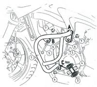 Hepco & Becker Crash bar FZ 6/FAZER 04-, SCHW.