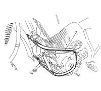 Engine Guard Black for Yamaha XT 600 E/K (1990-1994)