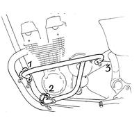 Engine guard chrome for Honda CB 750 F sevenfifty (1992-2003)