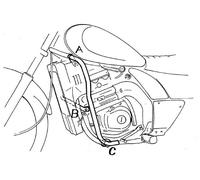 Engine guard chrome for Kawasaki EL 250 (1994)/EL 252 (1996-2003)