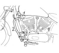 Engine guard chrome for Kawasaki VN 800 Classic (1996-2005)