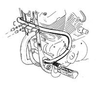 Engine guard chrome for Yamaha XV 125/250 Virago (1989-2002)