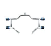 Engine Guard Crash Bar For Touring 2009-2024 Street Glide Road King Electra Ultra Limited Engine Guard Chrome Crash Bar W/CNC End Slider(Blue CNC Sliders)