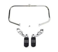 Engine Guard Crash With Footpeg Compatible With Touring Road King Electra Street Motorcycle Models 1997 To 2008(All Chrome)