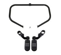 Engine Guard Crash With Footpeg Compatible With Touring Road King Electra Street Motorcycle Models 1997 To 2008(All Black)