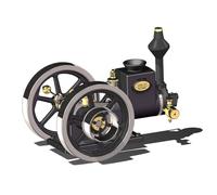 Engine HM-01 Hit and Mis Engine Kit, 7cc 4-Stroke Horizontal Stationary Combustion Engine Model Making Four-Stroke Engine Petrol Engine Metal Model Kit, Ornament Gift Kit