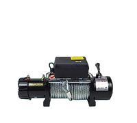Engine Hoist 12V/24V 3500 Lbs Winch Car Electric Handle/Wireless Wire Rope ATV Winches for Off-Road Vehicle Self-Rescue Hoist(3500Lb Handle,OneColor)