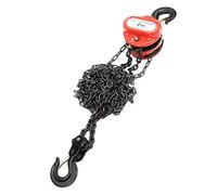 Engine Hoist,2T Chain Blocks Lift Height Hand Tackle Hoist Chain Lifting Block and Tackle Hoist Heavy Duty Load Red Color Lever Ratchet Block Chain Hoist Winch for Workshop Pulling Lifting 3Meters