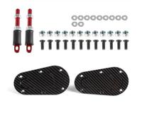 Engine Hood Lock Latch Bonnet Release Lock Latch 2Pcs Universal Racing Car Hood Pin Engine Bonnet Latch Lock Mount Kit With/without Lock Key(Carbon Fiber no Lock)