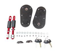 Engine Hood Lock Latch Car Engine Hood Lock 2Pcs Carbon Fiber Car Hood Lock Kit Universal Racing Car Hood Pin Engine Bonnet Latch Lock Kit Car Accessories(CF with Key)