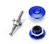 Engine Hood Lock Latch Hood Lock Catch 1.25" Universal Style Push Button Billet Hood Pins Lock Clip Kit Fit for BMW Ect Car Quick Pins PQY-HPL04/05(HPL04B)