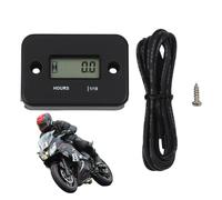Engine Hour Counter, LCD Timer with Cables, Motor Digital Display with Screws, for Lawn Mower, Snowmobile, Marine, Boat, Snow Blower, Bicycle, ATVs, Pressure Washer