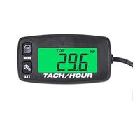 Engine Hour Meter Boat Inductive Tachometer Gauge Backlit Digital Resettable Tacho hour meters for Motorcycle Marine Glider ATV Snow Blower Lawn Mower jet ski pit bike