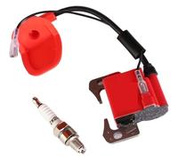 Engine magneto stator coil For 43cc 47cc 49cc For Mini Quad Pocket Dirt Bike ATV 2-Stroke Engine Part Spark Motorcycle CDI BOX Igniter Ignition Coil Set(Red ZKDL)