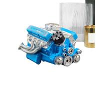 Engine Model Kit - Engine Statue - Creative Resin Craft Desk Ornament for Display Home Garage Birthday Education Classroom Workshop Collector Workplace