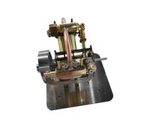Engine Model Kit, Mini V4-Steam Engine Miniature Steam Engine Model without Boiler, Educational Mechanical Experimental Working Kit for Adults (90 x 85 x 70mm)