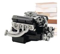 Engine Model Kit,Resin V8 Engine Building Block - Collectible Desk Decoration, Realistic STEM Toys Educational Games for Engineering Learning