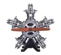 Engine Model Kit That Works, 1:6 Metal Five-Cylinder Radial Aircraft Engine Simulation Model, Science Education Educational Toys Gift (230+PCS)