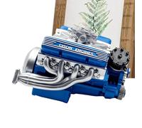 Engine Model - Metal V8 Engine Display Mechanical Home Decor | Educational and Decorative Model Collector’s Display Piece for Teens Youth Kids Adults Family Home Class Office
