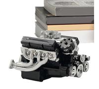 Engine Model - Metal V8 Engine Display Mechanical Home Decor | Educational and Decorative Model Collector’s Display Piece for Teens Youth Kids Adults Family Home Class Office