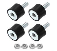 Engine Mount Shock Absorber, 4-Pack VD20×15 mm M6×18 mm, Rubber Buffer Mounting Dampers, Vibration Damping & Noise Reduction, Heavy-Duty Industrial Use