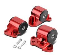 Engine Mounting Compatible With Civic For DX LX Sedan 1992 1993 1994 1995 Auto 2 Hole Engine Motor Mounts Bracket Accessory Replacement Kit(Red)