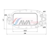 AVA Oil Cooler AU3365 for JAGUAR XF (2008) 3.0 etc
